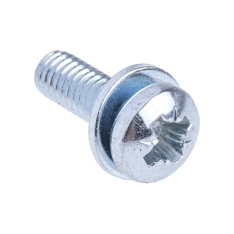 RS PRO Pan Head M4 x 12 mm Bright Zinc Steel Pozidriv SEMS Screw with Plain Washer 278-871