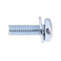RS PRO Pan Head M4 x 12 mm Bright Zinc Steel Pozidriv SEMS Screw with Plain Washer 278-871