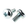 RS PRO M5 x 10 mm Bright Zinc Steel Pan Head Pozidriv SEMS Screw with Plain Washer 278-916