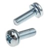 RS PRO x 16 mm Bright Zinc Steel Pan Head Sems Screw with Plain Washer 278-922