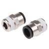 Legris Pneumatic Fitting LF3000 Series Male Threaded-to-Tube Push-in 3/8 in R 10mm Nickel Plated Brass LF3000