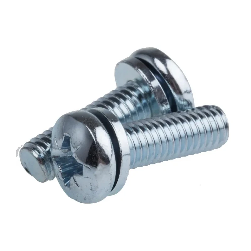 RS PRO 20 mm Bright Zinc Steel Pan Head Sems Screw with Plain Washer 278-972