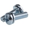 RS PRO 20 mm Bright Zinc Steel Pan Head Sems Screw with Plain Washer 278-972