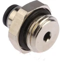Legris Series Pneumatic Fitting Male Threaded-to-Tube, Nickel Plated Brass, 1/4 in G Thread, 4 mm Push-In Tube, 80°C LF3000