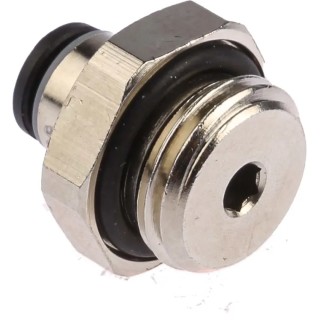 Legris Series Pneumatic Fitting Male Threaded-to-Tube, Nickel Plated Brass, 1/4 in G Thread, 4 mm Push-In Tube, 80°C LF3000
