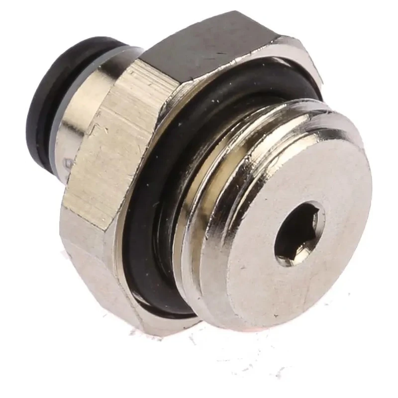 Legris Series Pneumatic Fitting Male Threaded-to-Tube, Nickel Plated Brass, 1/4 in G Thread, 4 mm Push-In Tube, 80°C LF3000