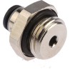 Legris Series Pneumatic Fitting Male Threaded-to-Tube, Nickel Plated Brass, 1/4 in G Thread, 4 mm Push-In Tube, 80°C LF3000