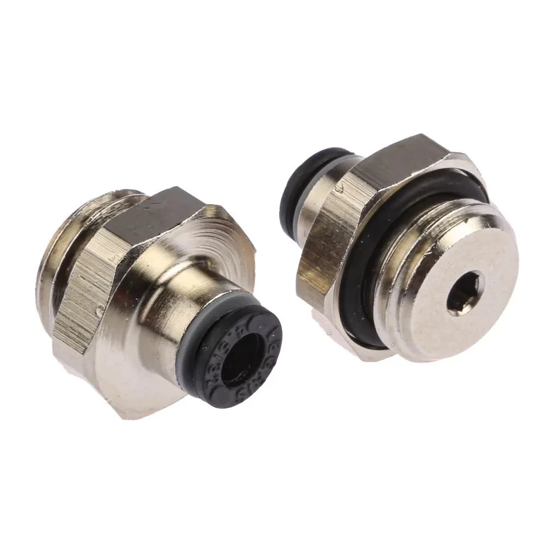 Legris Series Pneumatic Fitting Male Threaded-to-Tube, Nickel Plated Brass, 1/4 in G Thread, 4 mm Push-In Tube, 80°C LF3000