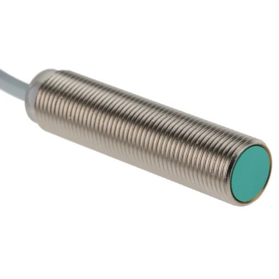 Pepperl + Fuchs Threaded Barrel Inductive Proximity Sensor M12 x 1, NPN Output, 36 V DC 200mA, 4 mm NBB4-12GM50-E0