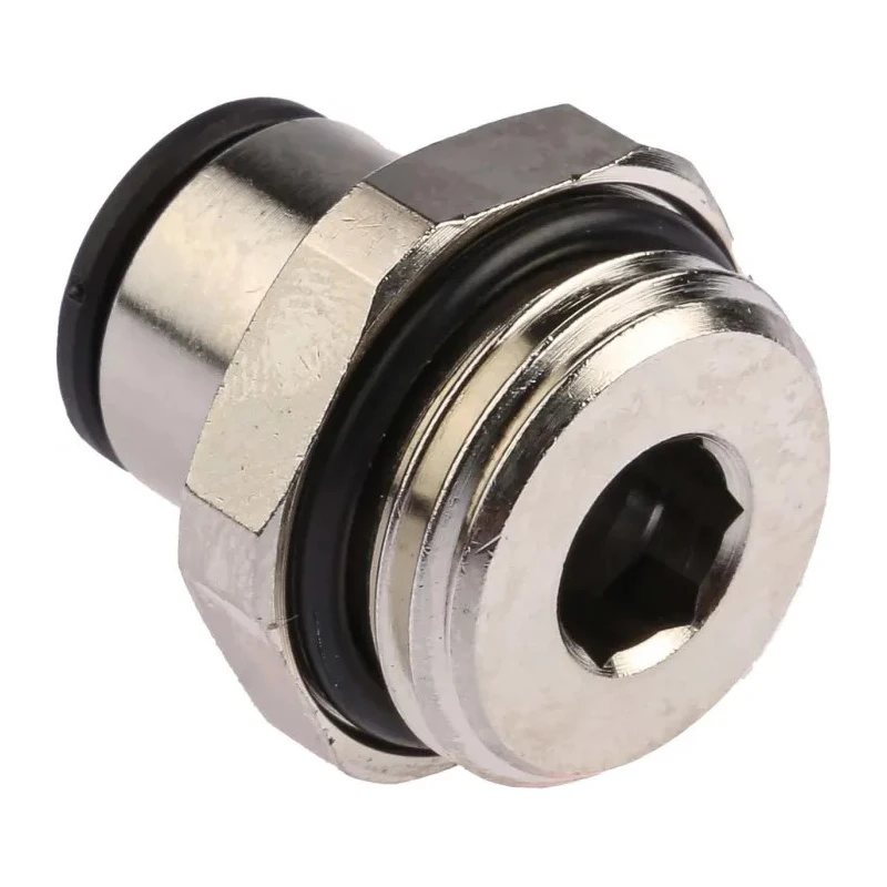 Legris Pneumatic Fitting LF3000 Series Male 1/2 in G Threaded-to-Tube, Push-in 10 mm Nickel Plated Brass 80°C 20 bar LF3000