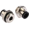 Legris Pneumatic Fitting LF3000 Series Male 1/2 in G Threaded-to-Tube, Push-in 10 mm Nickel Plated Brass 80°C 20 bar LF3000