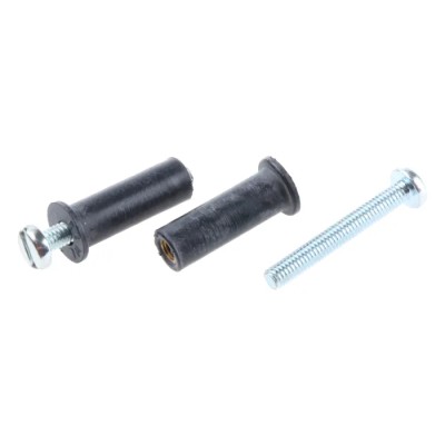 RawlPlug Rawlnut Multipurpose Flexi Wall Plug with Screw, Synthetic Rubber with Metal Insert R-RNT-M4X30