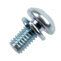 RS PRO 16 mm Bright Zinc Steel Pan Head Sems Screw with Spring Washer 279-149