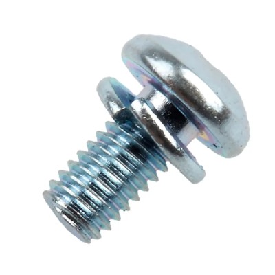 RS PRO 16 mm Bright Zinc Steel Pan Head Sems Screw with Spring Washer 279-149