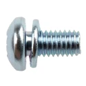 RS PRO 16 mm Bright Zinc Steel Pan Head Sems Screw with Spring Washer 279-149