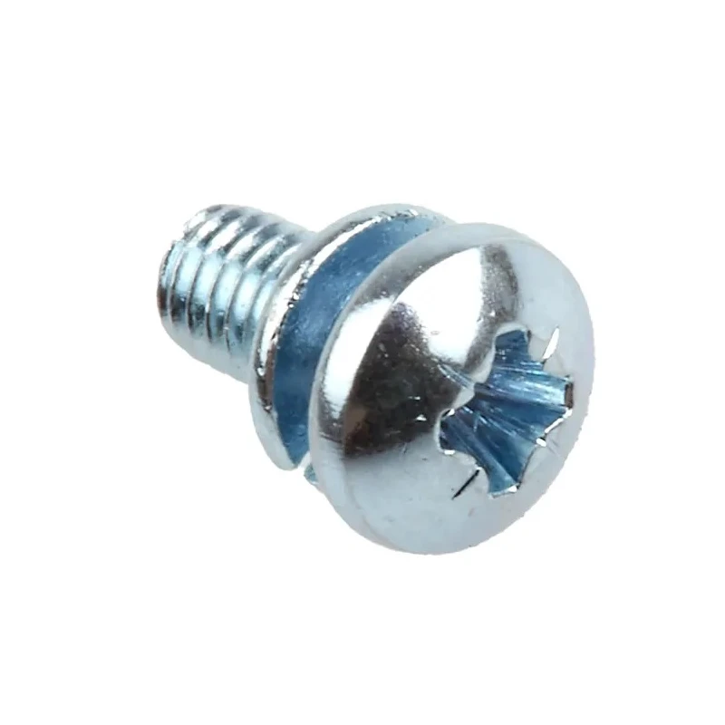 RS PRO 16 mm Bright Zinc Steel Pan Head Sems Screw with Spring Washer 279-149