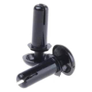 Essentra Nylon Snap Rivet, 3 mm Diameter, 9 mm Length, Nylon Body, Plain Finish SR-3080B