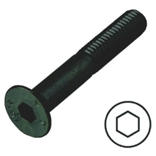 RS PRO Plain Steel Hex Socket Countersunk Screw M3 x 6 mm, Grade 10.9 Steel, Plain Finish 281-372