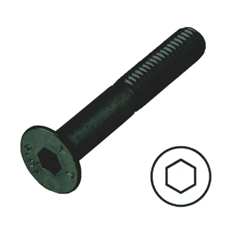 RS PRO Plain Steel Hex Socket Countersunk Screw M3 x 6 mm, Grade 10.9 Steel, Plain Finish 281-372