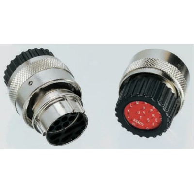 ITT Cannon Circular Connector Cable Standard Size 8 Contacts 250V 40A Plug Female IP67 Trident TNM6S12-0008S1L / 192993-0052