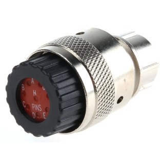 ITT Cannon Circular Connector, 8 Contacts, Cable Mount, Standard Size, Plug Male, IP67 TNM6S12-0008P1L / 192993-0012