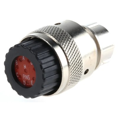 ITT Cannon Circular Connector, 8 Contacts, Cable Mount, Standard Size, Plug Male, IP67 TNM6S12-0008P1L / 192993-0012