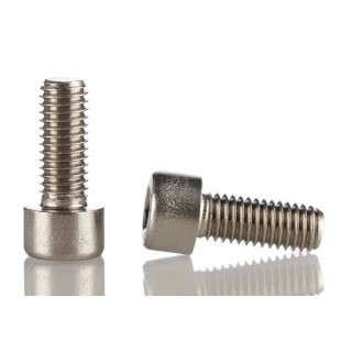 RS PRO Plain Stainless Steel Hex Socket Cap Screw M8 x 20 mm Hex Socket Drive DIN 912 281-158