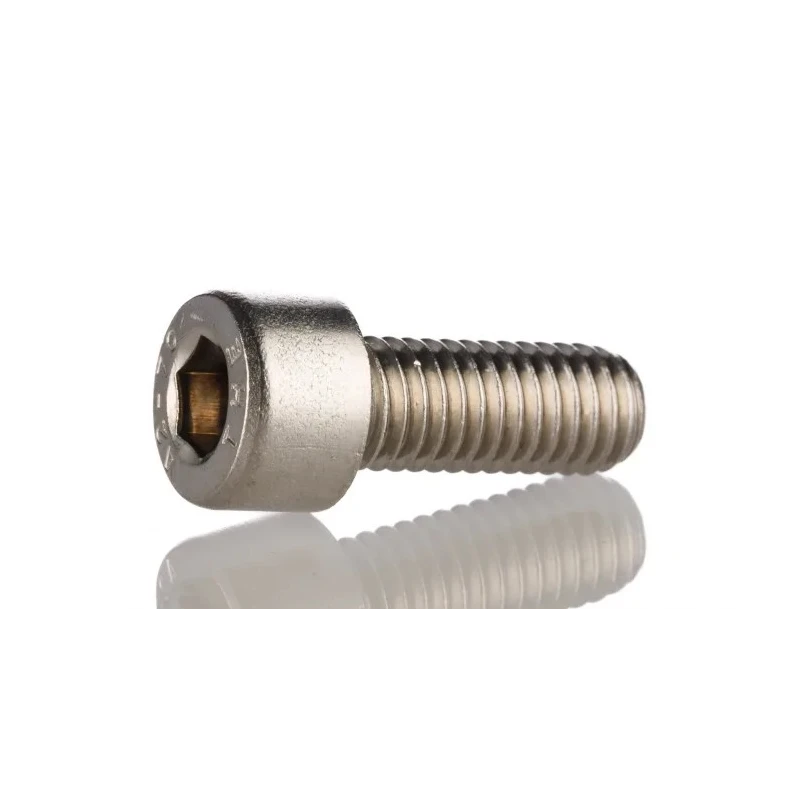RS PRO Plain Stainless Steel Hex Socket Cap Screw M8 x 20 mm Hex Socket Drive DIN 912 281-158