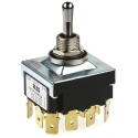 TE Connectivity Toggle Switch Panel Mount On-Off-On 4PDT Tab Terminal 30V dc 250V ac A4TP15W04