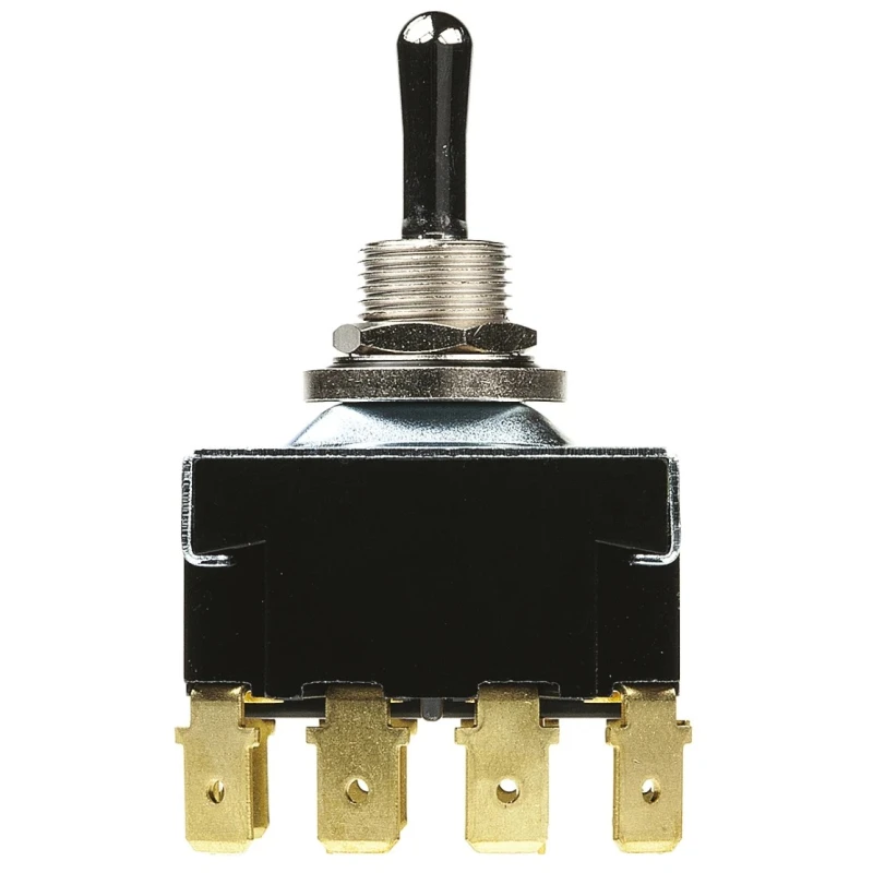 TE Connectivity Toggle Switch Panel Mount On-Off-On 4PDT Tab Terminal 30V dc 250V ac A4TP15W04