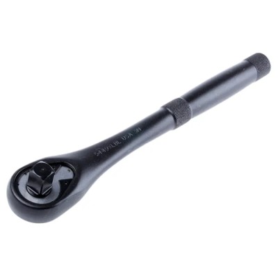 Stanley Proto 12.7 mm Ratchet with Ratchet Handle, Black Oxide Finish, 10.5in Overall 5449XLBL