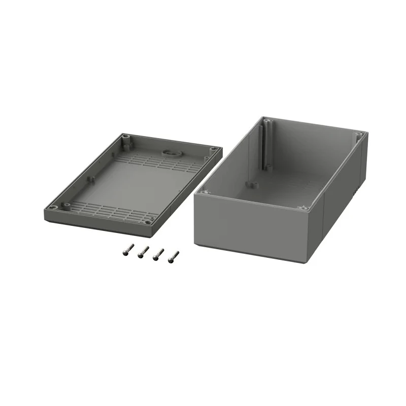 Bopla Polystyrene Enclosure IP40, Agate Grey Body Light Grey Lid, 70 mm x 200 mm x 112 mm 32207012 EG 2070 L