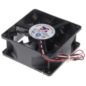 ARX CeraDyna Series 12V DC Axial Fan, 195 m³/h Air Flow, 15 W Power, 1.25 A Max Current, IP20, 92x92x38 mm 