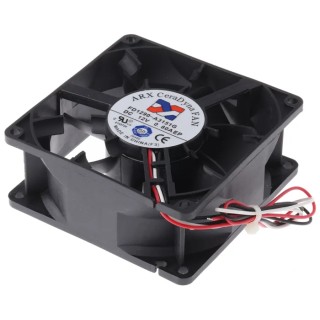 ARX CeraDyna Series 12V DC Axial Fan, 195 m³/h Air Flow, 15 W Power, 1.25 A Max Current, IP20, 92x92x38 mm 
