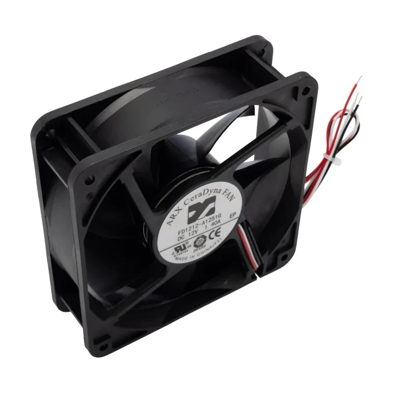ARX CeraDyna Series Axial Fan 12V DC 14.4 W 1.2 A Max 291.6 m³/h IP20 120x120x38 mm 