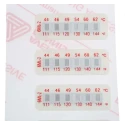 RS PRO Temperature Sensitive Label 44 °C to 62 °C 6 Levels 10 Labels Horizontal Non-Reversible 32mm x 12mm 285-920