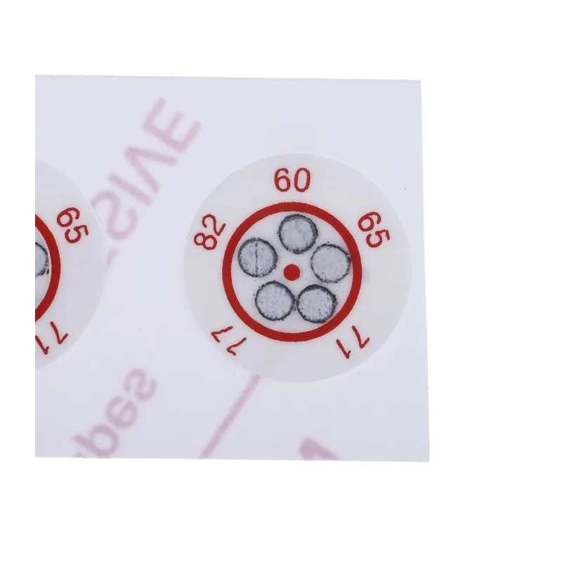 RS PRO Temperature Sensitive Label 60°C to 82°C 5 Levels Circular Non-Reversible 14mm Diameter 10 Labels Per Pack 285-970