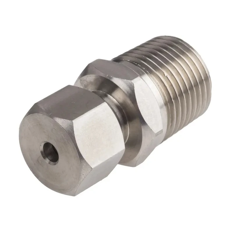 RS PRO Stainless Steel Compression Fitting for Thermocouple or PRT Probe, BSPT Tapered Thread, RoHS Compliant 286-787