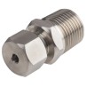 RS PRO Stainless Steel Compression Fitting for Thermocouple or PRT Probe, BSPT Tapered Thread, RoHS Compliant 286-787