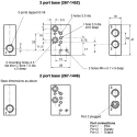 Parker LBSP series 3 Station G Manifold Base Aluminium Body Thread Size 1/8 in LBSPUB10