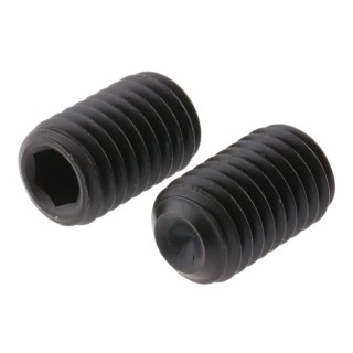 RS PRO Steel M10 x 16 mm Black Hexagon Socket Grub Screw Plain Cup DIN 916 281-704