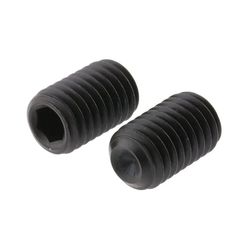 RS PRO Steel M10 x 16 mm Black Hexagon Socket Grub Screw Plain Cup DIN 916 281-704
