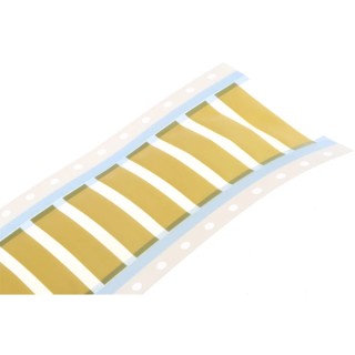 TE Connectivity Yellow White Print Heat Shrink Labels, 50 mm Width, 50 mm Length TMS-SCE-1/4-2.0-4
