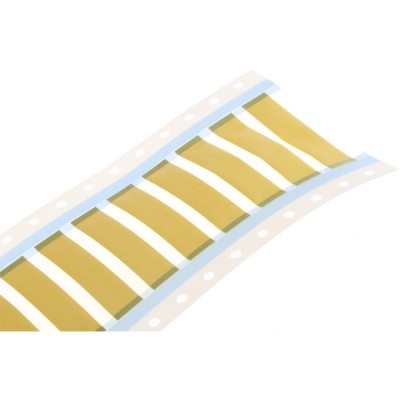 TE Connectivity Yellow White Print Heat Shrink Labels, 50 mm Width, 50 mm Length TMS-SCE-1/4-2.0-4