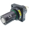 ITT Cannon Industrial Power Connector Panel Mount 660A 1kV IP65 IP67 Black Veam Powerlock NPDFT-2-BK-L-T6