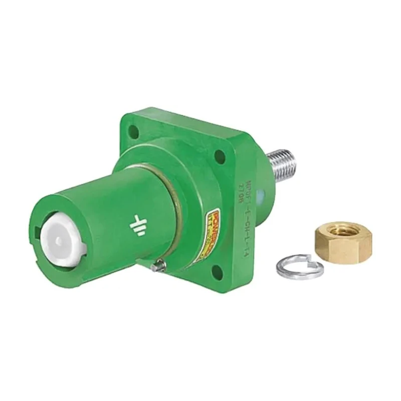 ITT Cannon Industrial Power Connector 1 Pole, Rated at 400A, 1kV, IP65/IP67, Green, Panel Mount Veam NPDFT-E-GN-L-T4