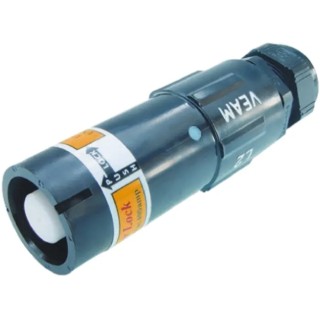 ITT Cannon Veam Powerlock IP67 Black Cable Mount 1P Straight Industrial Power Connector 400A 1kV NLS-2-BK-S120-M40A