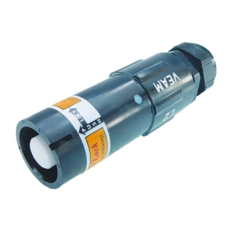 ITT Cannon Veam Powerlock IP67 Black Cable Mount 1P Straight Industrial Power Connector 400A 1kV NLS-2-BK-S120-M40A