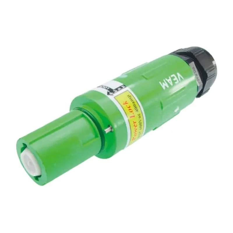 ITT Cannon Industrial Power Connector 1 Pole 400A 1kV IP65 IP67 Green Cable Mount Veam Powerlock NLDFT-E-GN-L-S120-M40A
