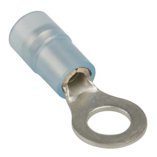 RS PRO Insulated Ring Terminal, M5 Stud, Size 16 AWG to 14 AWG, Nylon Insulation, Copper Tin Plated 267-3745